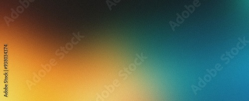 Dynamic Orange, Teal, and White Gradient Waves on Black: A Psychedelic Grainy Design