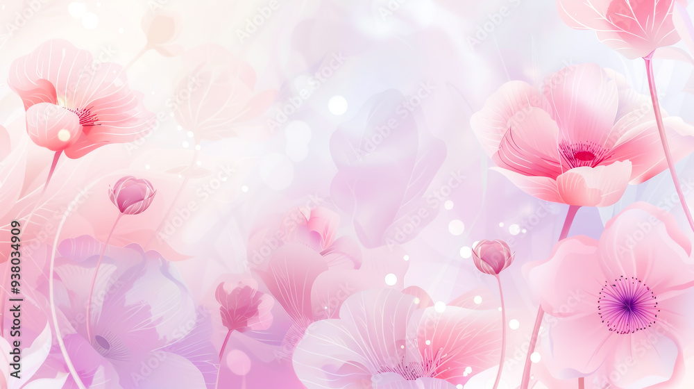 Delicate pink flowers with soft petals gracefully fade into a dreamy, pastel background, offering an elegant and ethereal floral backdrop. Ideal for romantic or feminine design projects Delicate pink flowers with soft petals gracefully fade into a dreamy, pastel background, offering an elegant and ethereal floral backdrop. Ideal for romantic or feminine design projects