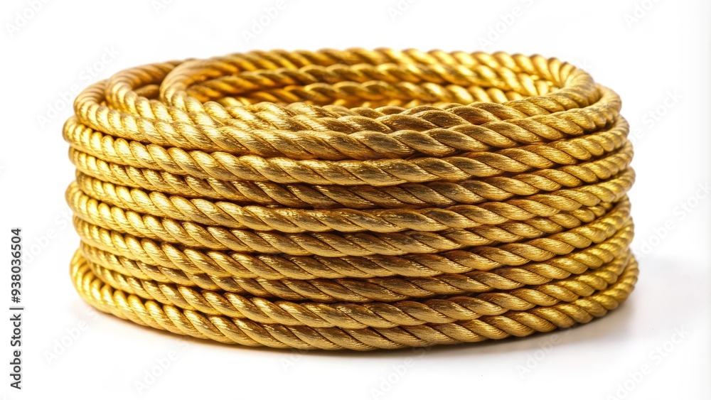 Twisted rope in vibrant gold color, perfect for embellishing paper bags ...