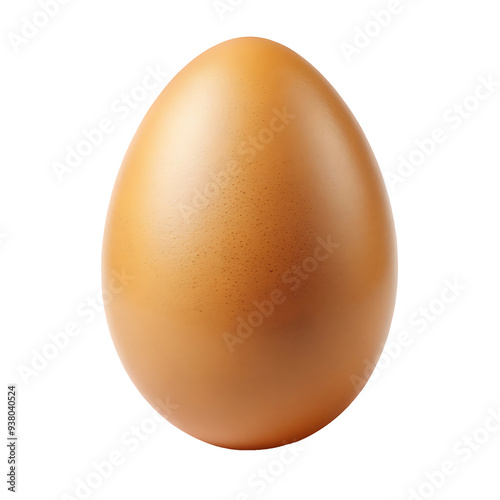 Brown egg isolated on transparent background