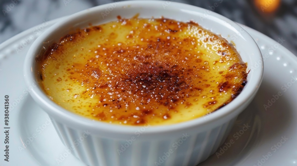 A luxurious serving with a perfectly caramelized sugar crust A luxurious serving with a perfectly caramelized sugar crust