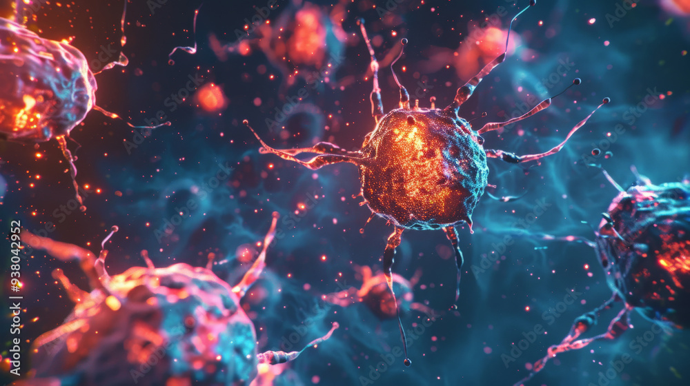 Microscopic view of cancer cells, symbolizing disease battle
Microscopic view of cancer cells, symbolizing disease battle