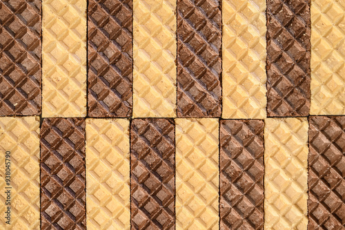 Obraz na płótnie sweet waffles with vanilla filling w salonie