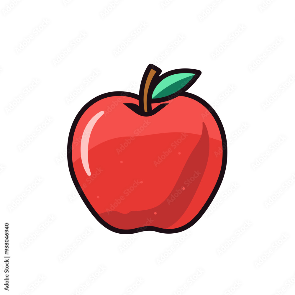 Apple, fruit, eat, icon, graphic, vector, black and white, red, red apple Apple, fruit, eat, icon, graphic, vector, black and white, red, red apple