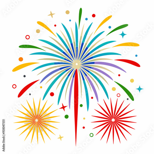 fireworks vector illustration