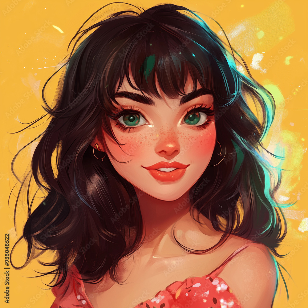 Obraz premium portrait of a woman with hair