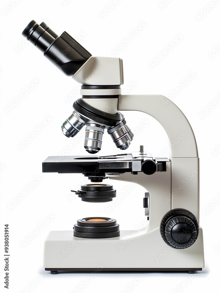 Microscope isolated on white background. Microscope isolated on white background.