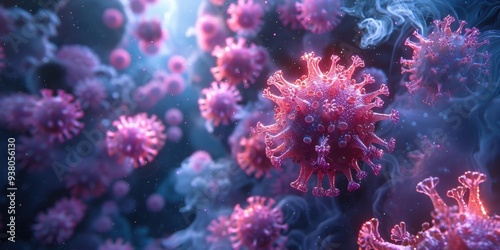 Microscopic View of Coronavirus