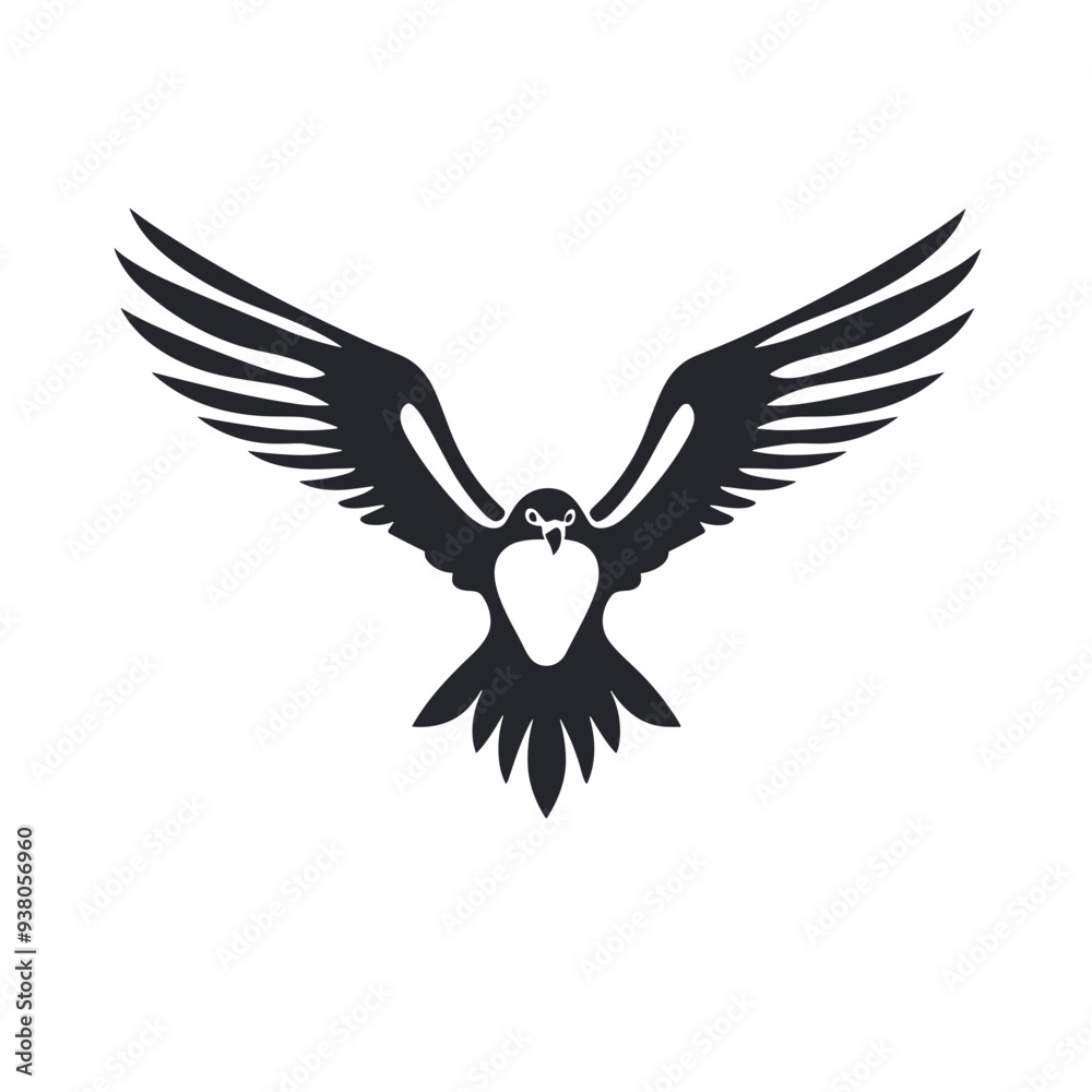 Fototapeta premium bird vector graphic, eagle, hawk, duck, seagull, owl, crow, raven, birdie, sparrow, black and white, colourful graphic
