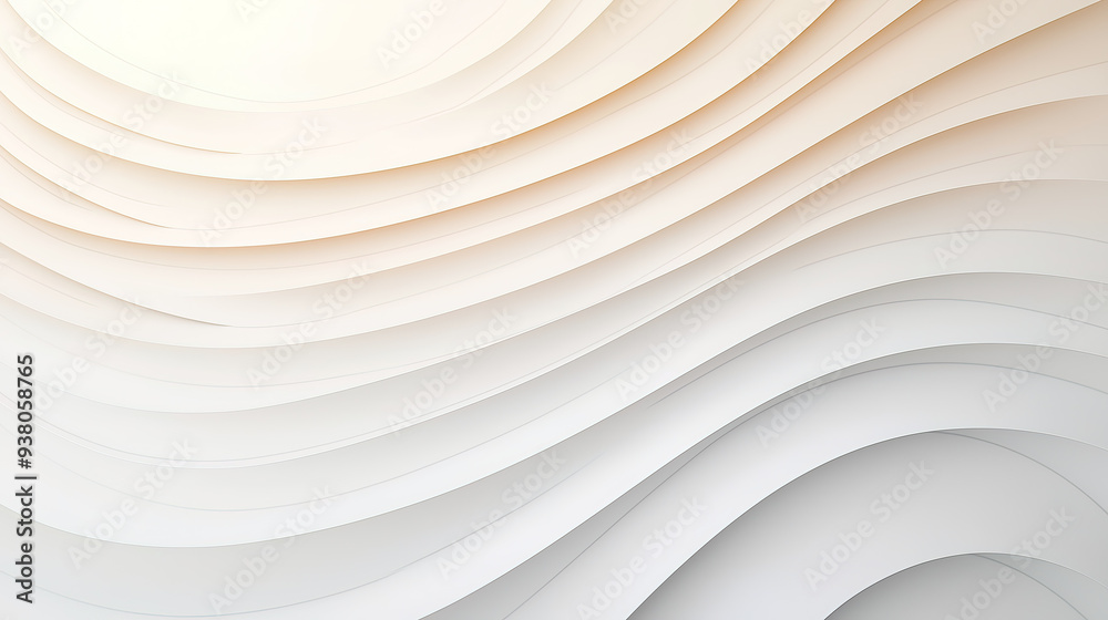 Obraz premium white artistic wavy wall background