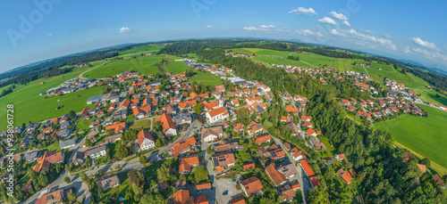 Ausblick auf Görisried im Allgäuer Alpenvorland