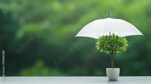 Wallpaper Mural Umbrella shielding a family tree, representing generational protection through life insurance, life insurance umbrella, protection, coverage Torontodigital.ca