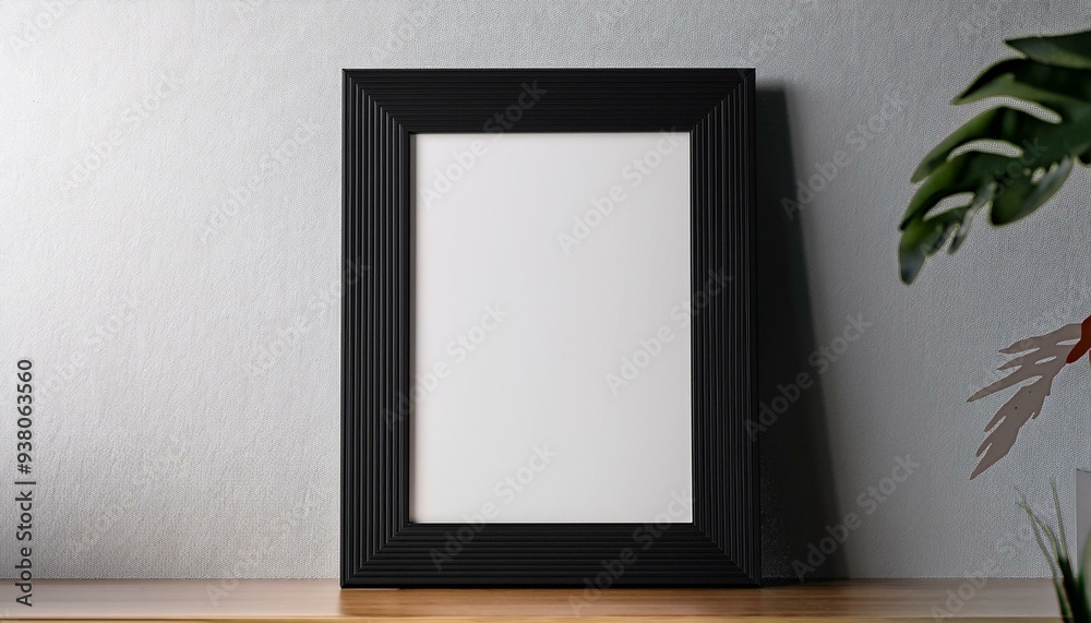 Vertical black frame mockup close up on wall, 3d render
Vertical black frame mockup close up on wall, 3d render