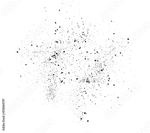 Elements of spray paint,  ink blots. Vector illustration