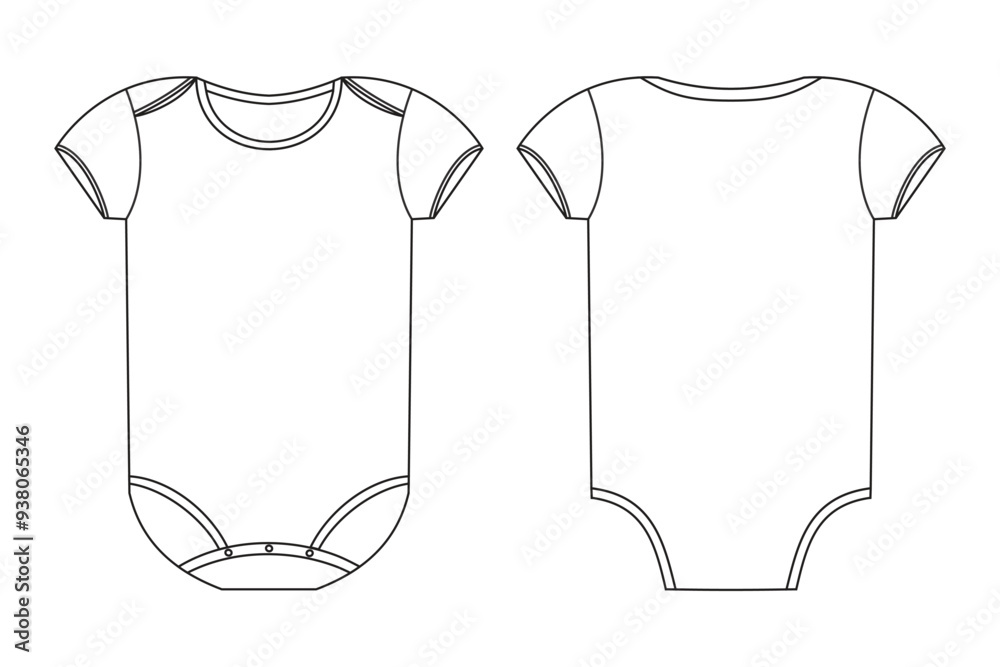 Baby rompar icon cad mockup. Vector illustration. Baby rompar icon cad mockup. Vector illustration.