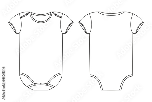 Canvas Print Baby rompar icon cad mockup. Vector illustration.