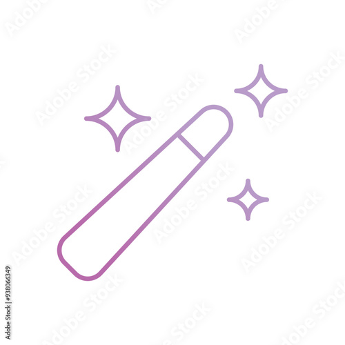 magic tool gradient icon with white background vector stock illustration