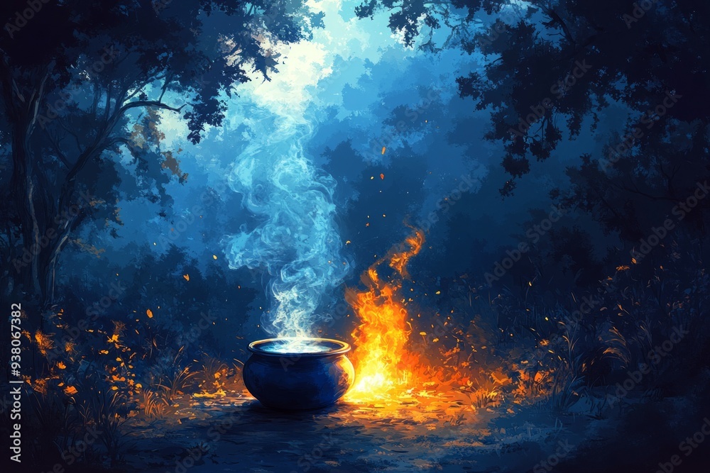 Cauldron Witch's Brew Wicca, Celtic Paganism Religion Spiritual Symbol Cauldron Witch's Brew Wicca, Celtic Paganism Religion Spiritual Symbol