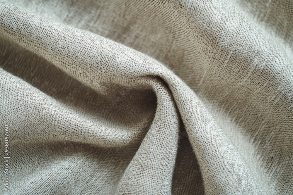 Fototapeta premium linen fabric texture background, seamless pattern of natural textile , ai
