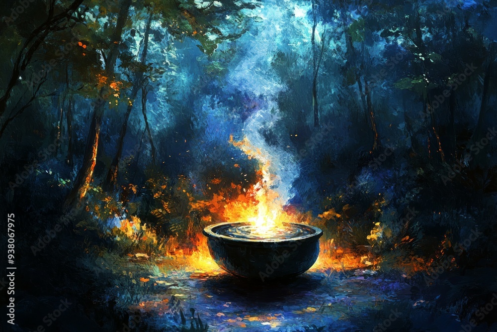 Cauldron Witch's Brew Wicca, Celtic Paganism Religion Spiritual Symbol Cauldron Witch's Brew Wicca, Celtic Paganism Religion Spiritual Symbol