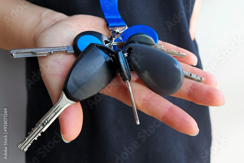 Billede på lærred A bunch of keys in hand