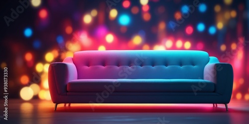 a sofa that embodies the vibrant world of neon.