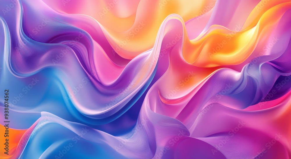 Fototapeta premium Abstract Colorful Wavy Background Fluid Gradient Liquid Dynamic Texture Design