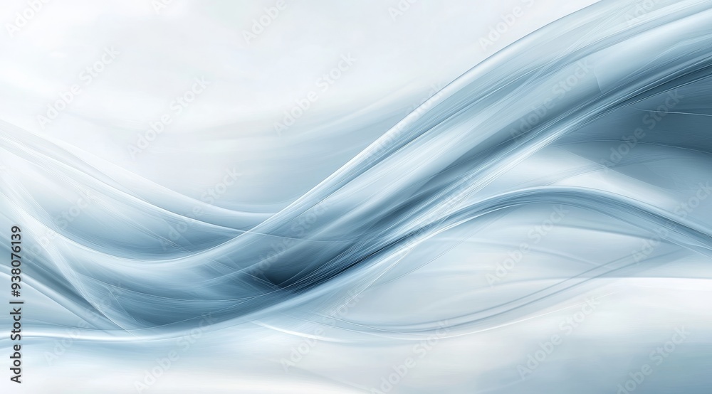 Fototapeta premium Abstract Blue And White Wave Pattern Background