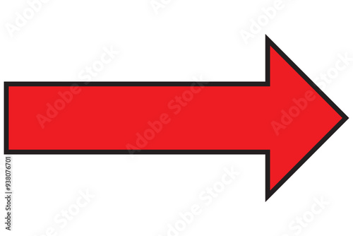 Straight long arrow vector icon. arrow icon isolated on white background