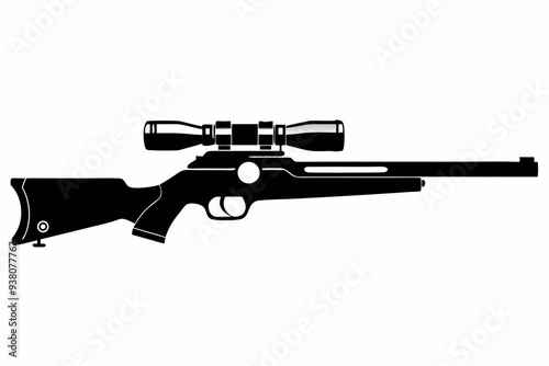 Hunting gun silhouette vector illustration