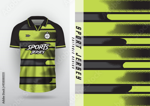 Jersey, outdoor sports design, jersey, football, futsal, running, exercise, grain pattern, classic shape, yellow and black.