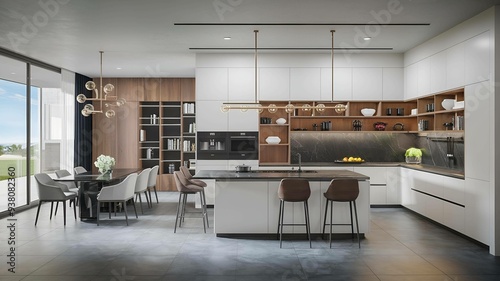 Cozinha moderna em prédio de alto luxo
