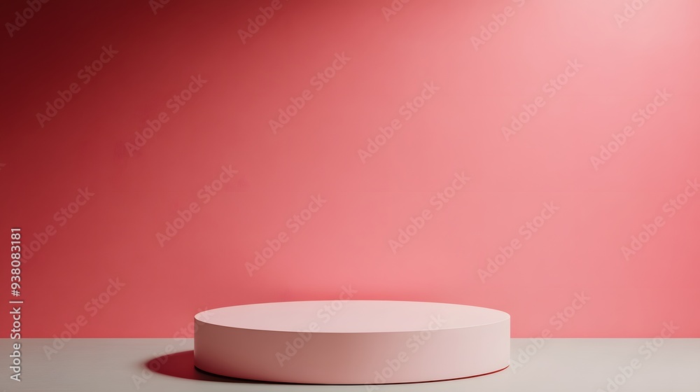 A white pedestal with a plant in a white pot sits in front of a wall with black stripes A white pedestal with a plant in a white pot sits in front of a wall with black stripes