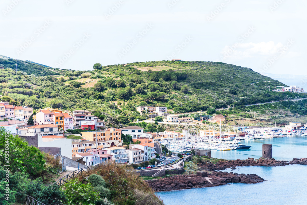 Fototapeta premium Landscape of Castelsardo, a town in Sardinia, Italy, located in the northwest of the island within the Province of Sassari.