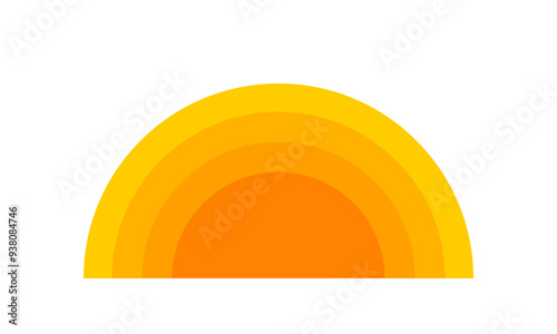 sunset, retro sun - vector illustration