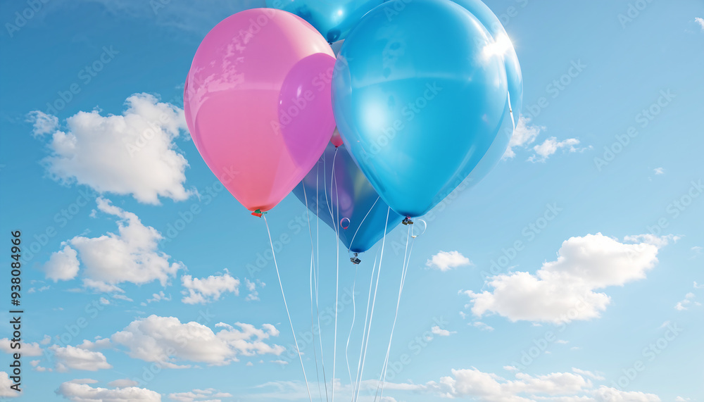 Obraz premium balloons flying in the sky