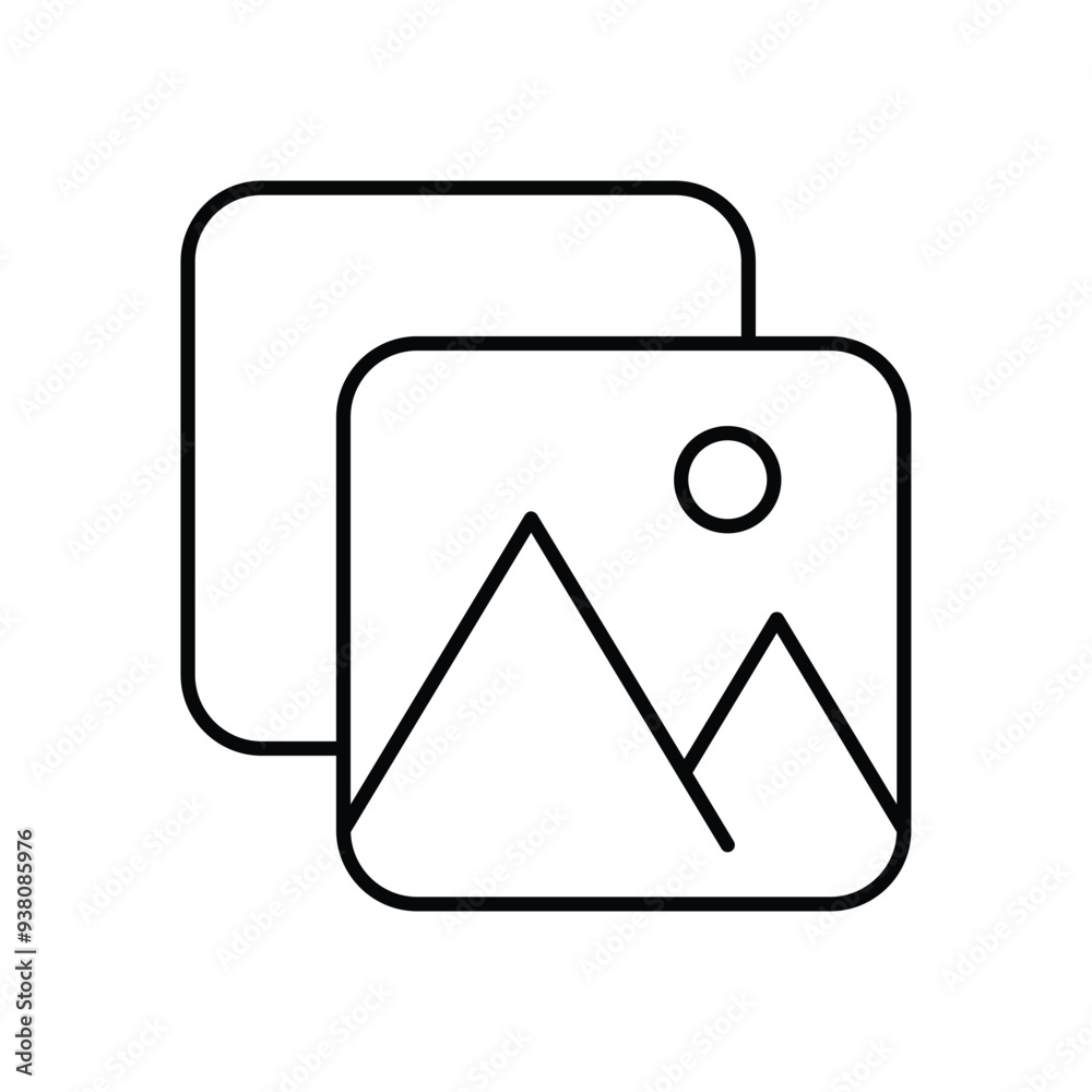 photo line icon with white background vector stock illustration photo line icon with white background vector stock illustration