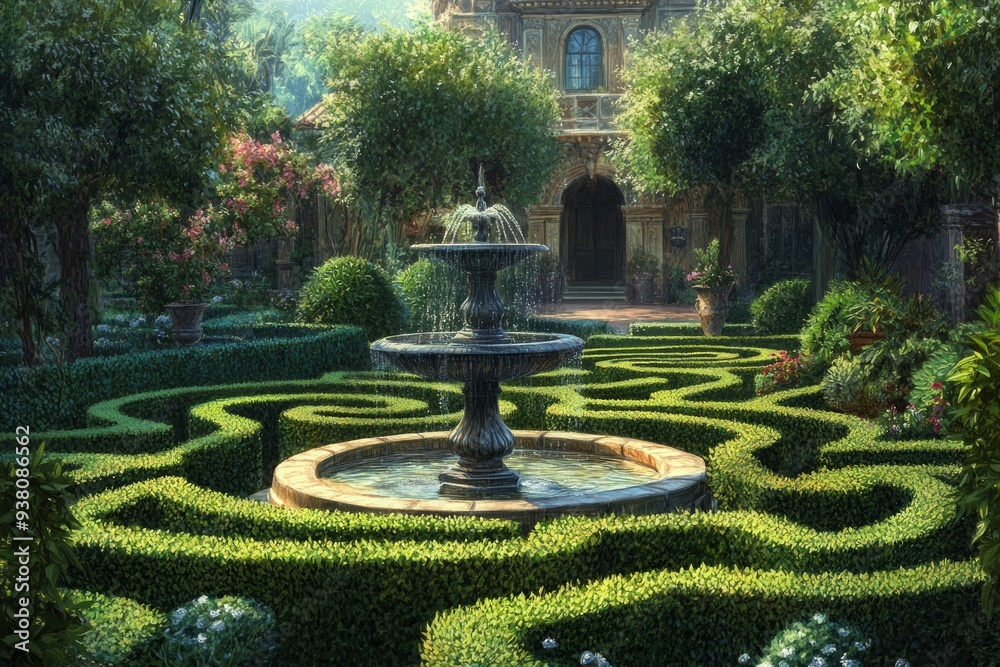 Labyrinth Garden Maze Various Christianity, Paganism Religion Spiritual Symbol Labyrinth Garden Maze Various Christianity, Paganism Religion Spiritual Symbol