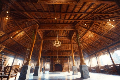 Joglo is a typical Javanese building or house style with a roof that resembles a trapezoid, pyramid, with a wide front porch and a central room without partitions (usually used as a living room)