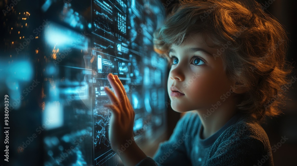 Children immersed in digital learning with AI assistance, highlighting the future of education and the potential for optimized, technology-enhanced learning. Children immersed in digital learning with AI assistance, highlighting the future of education and the potential for optimized, technology-enhanced learning.