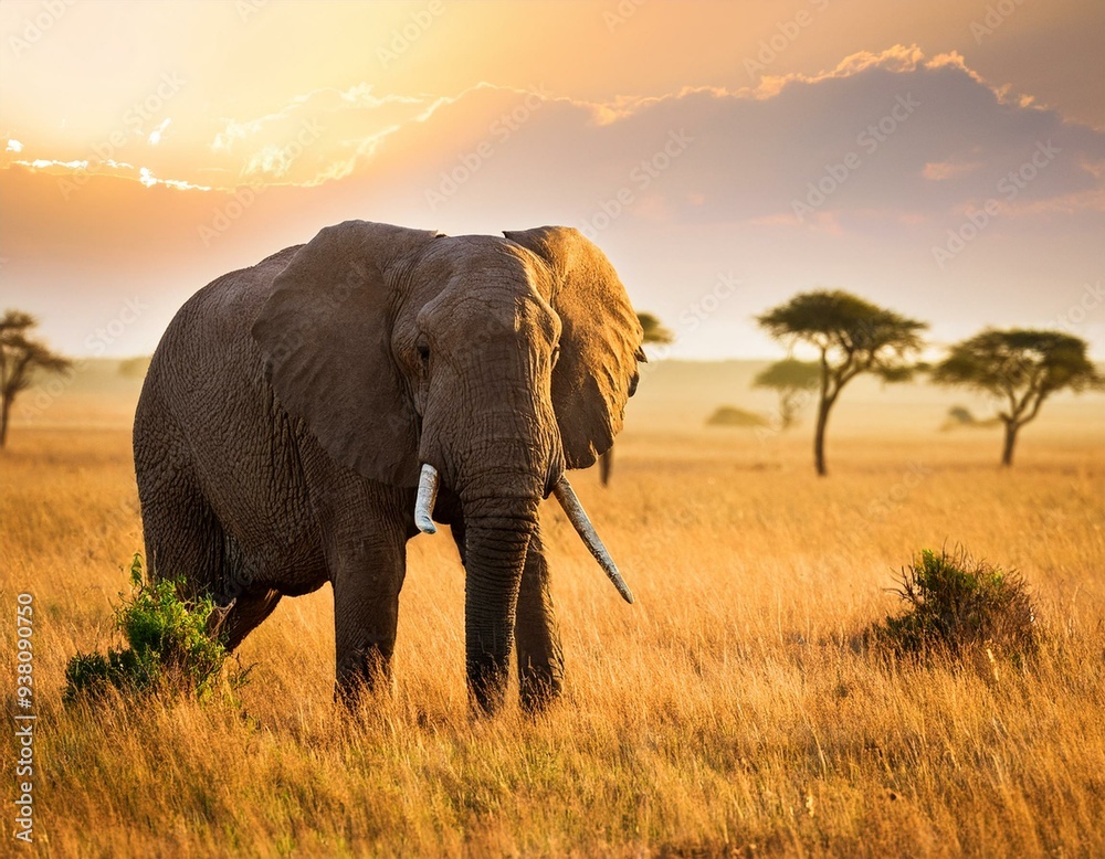 Obraz premium Elephant in the Wild - Safari in Africa