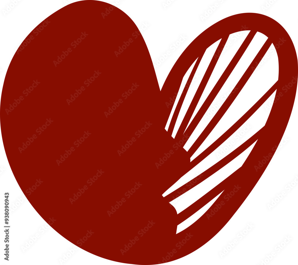 Obraz premium Handdrawn Doodle Heart Illustration