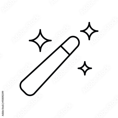 magic tool line icon with white background vector stock illustration
