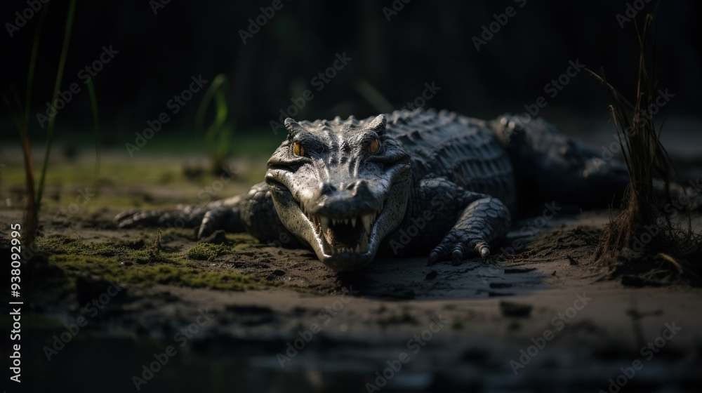 Obraz premium Crocodile in Natural Habitat