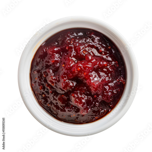 Onion Jam in Bowl - Isolated Top View Image