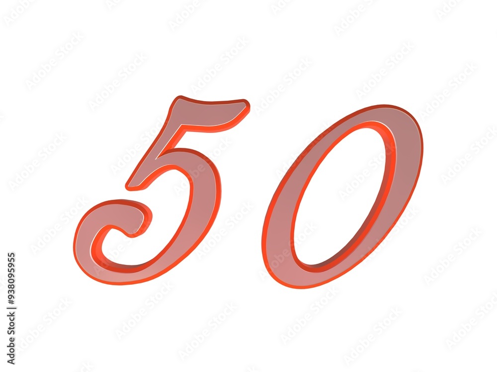 Copper-toned number Copper-toned number