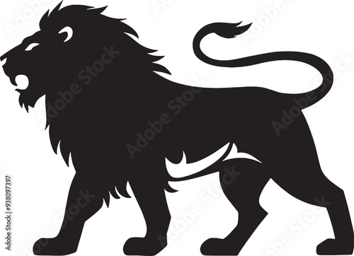 Lion silhouette vector art illustration photo