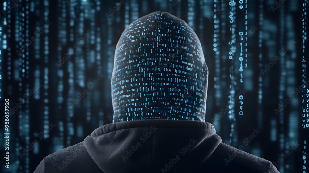 A mysterious figure in a hoodie stands before a digital backdrop, embodying themes of cybercrime and hacking. A mysterious figure in a hoodie stands before a digital backdrop, embodying themes of cybercrime and hacking.