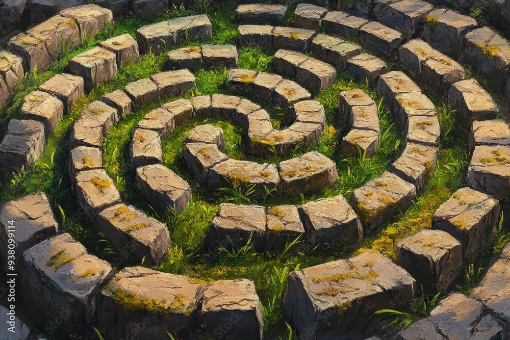 Labyrinth Ancient Path Various Christianity, Paganism Religion Spiritual Symbol Labyrinth Ancient Path Various Christianity, Paganism Religion Spiritual Symbol