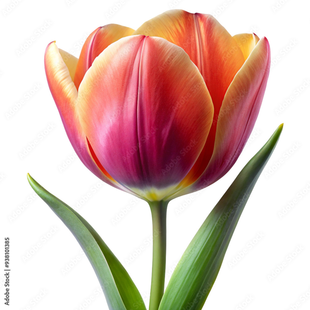 Naklejka premium tulip isolated on white